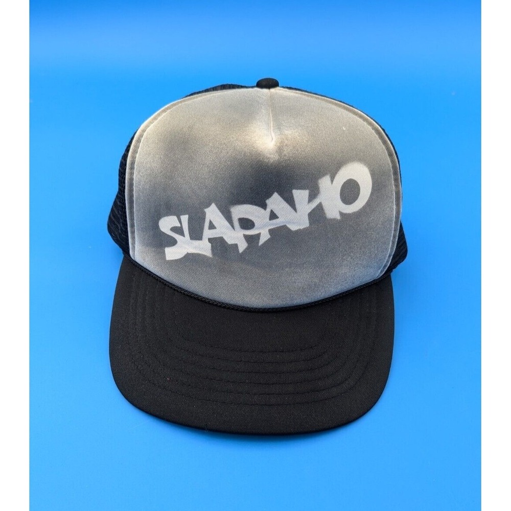 Vintage KC caps Trucker Hat Snapback Black " Slapaho " GUC